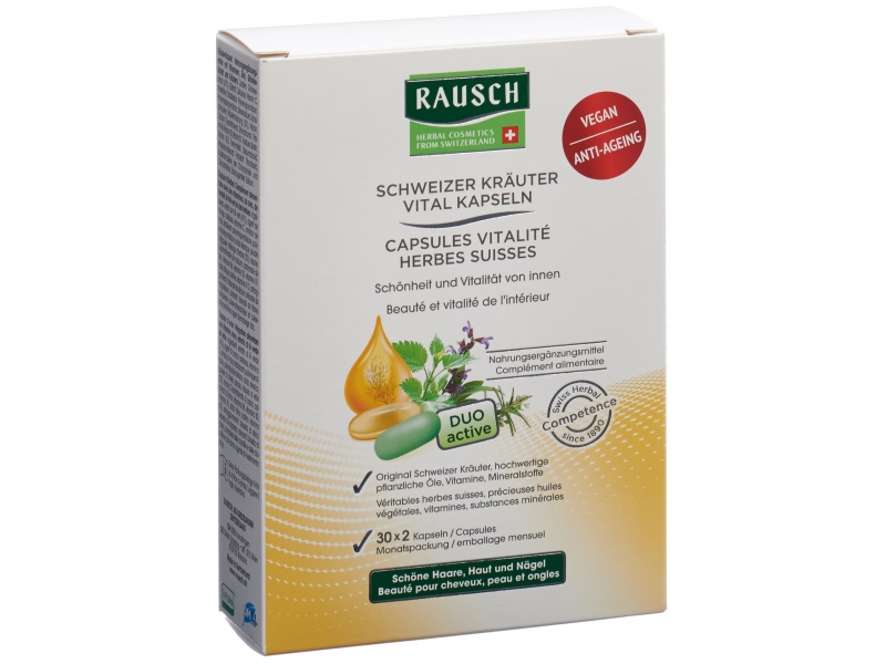 RAUSCH vital capsules aux herbes 2 x 30 pièces