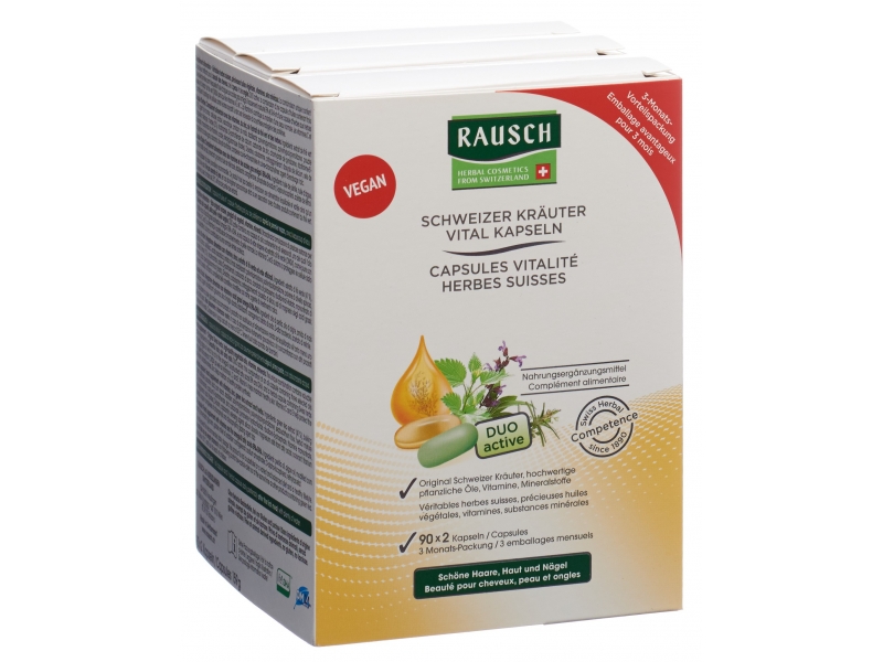 RAUSCH vital capsules aux herbes 3 emballage mensuel