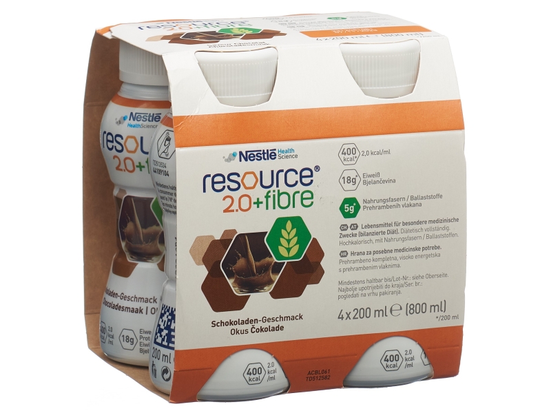 RESOURCE 2.0 Fibre Schokolade 4 x 200 ml