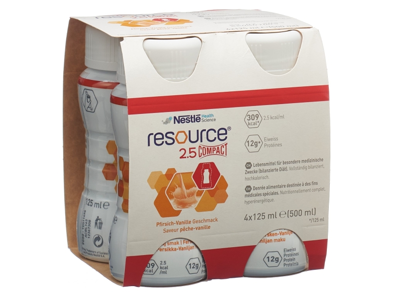 RESOURCE 2.5 compact drink pêche-van 4 x 125 ml