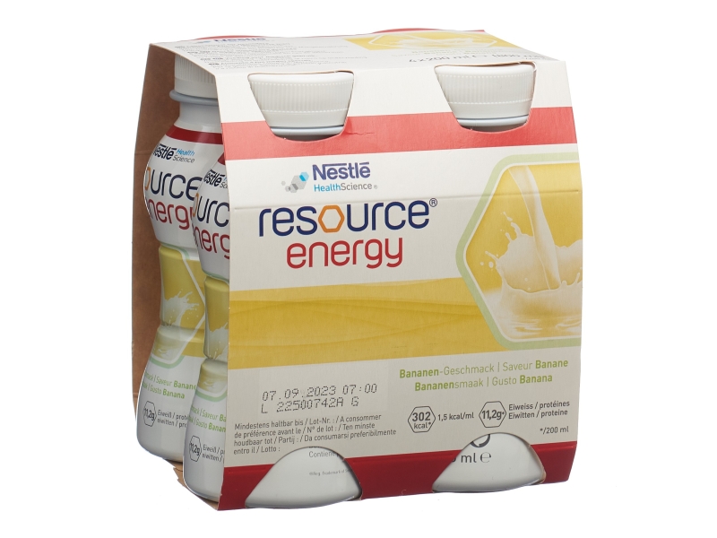 RESOURCE energy drink banane 4 flacons de 200 ml