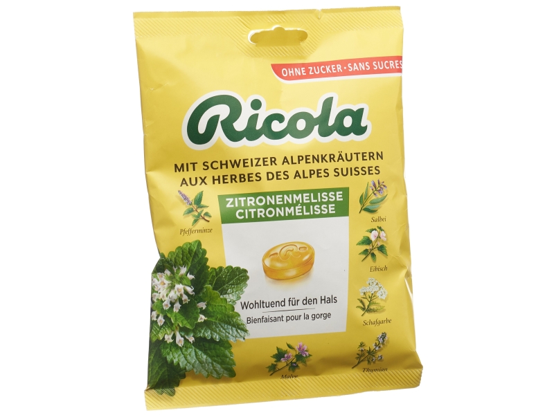 RICOLA citron mélisse bonbons sans sucre sachet 125 g