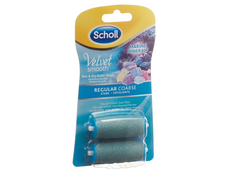 SCHOLL Velvet Smooth Pedi rouleau exfoliant minéraux marins 2 pièces