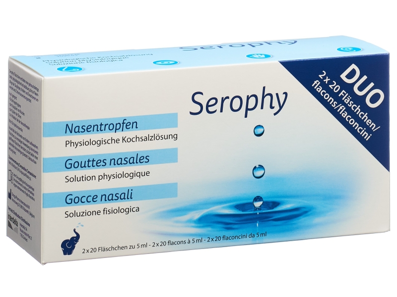 SEROPHY solution physiologique 5 ml 2 x 20 pièces