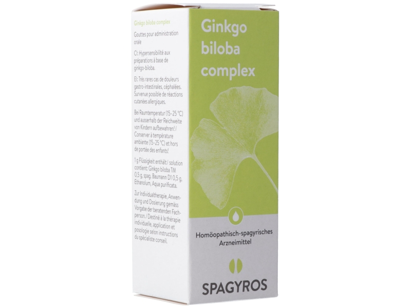 SPAGYROS Ginkgo biloba comp. teinture mère 50 ml