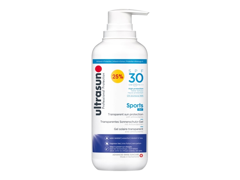 ULTRASUN Sports Gel SPF 30 -25% dispenser 400 ml