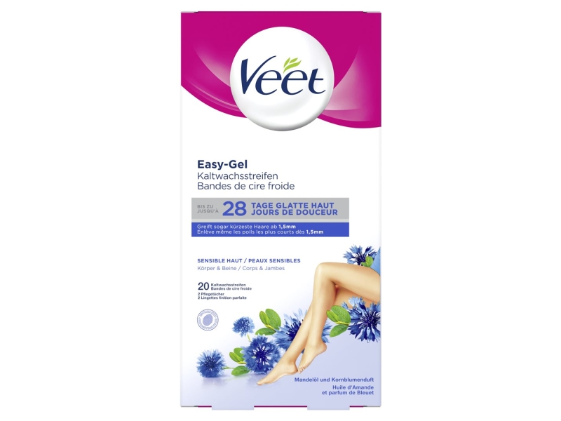 VEET bandes de cire froide jambe&corps sensibles 10 x 2 pièces