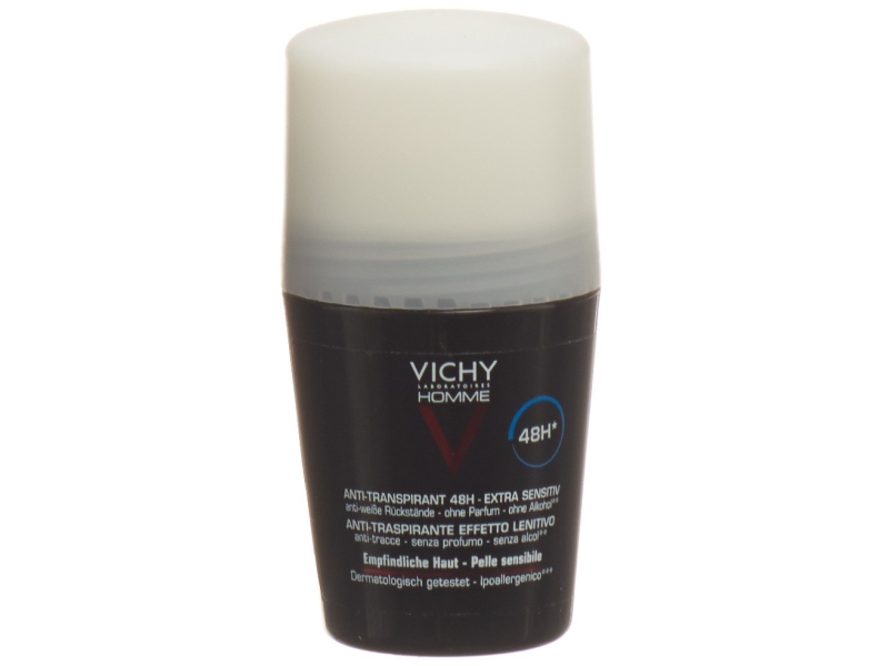 VICHY Homme déo anti-transpirant 48h peaux sensibles roll-on 50 ml