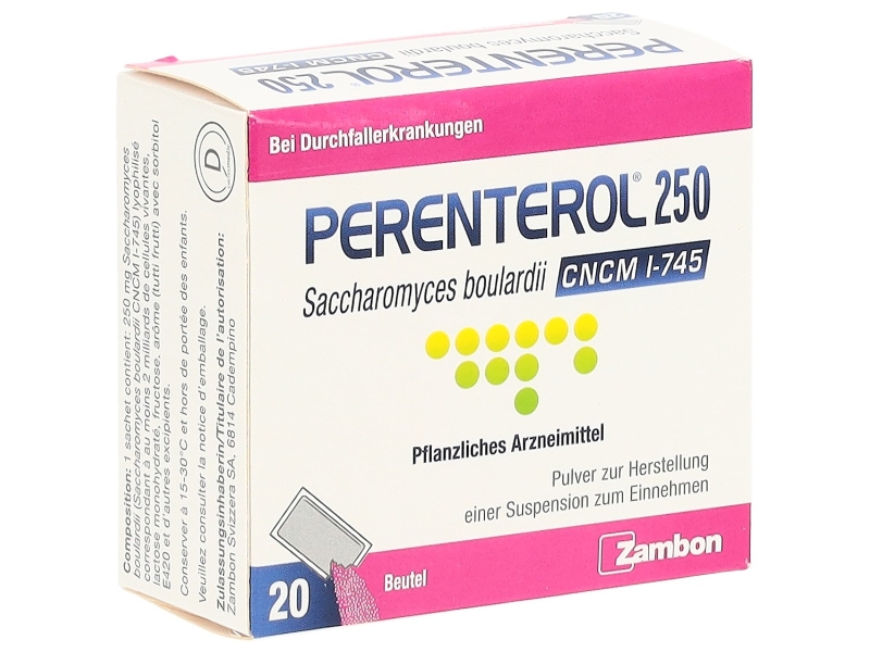 PERENTEROL poudre 250 mg sachets 20 pièces