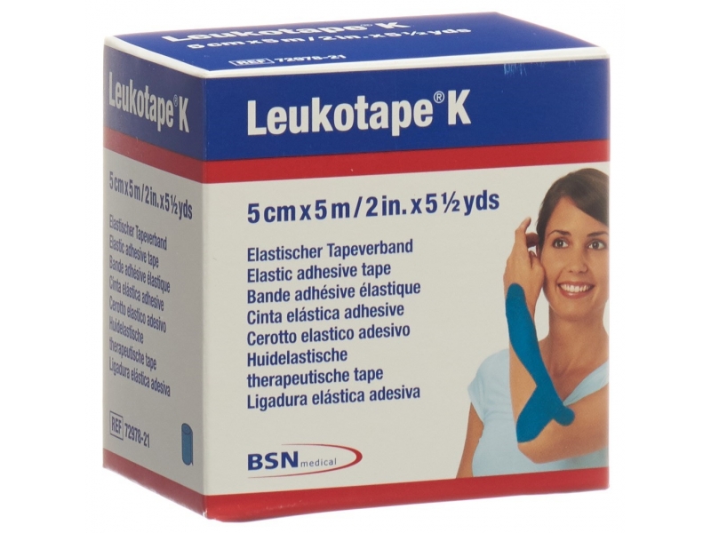 LEUKOTAPE K bande adhésive 5m x 5cm bleu