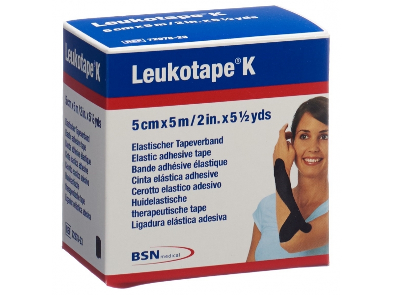 LEUKOTAPE K bande adhésive 5m x 5cm noir