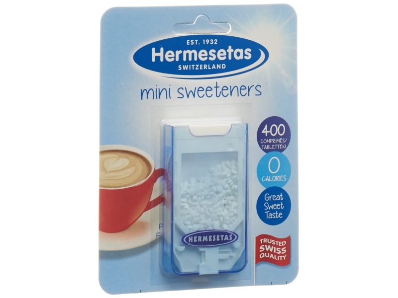 HERMESETAS original comprimés dispenser 400 pièces