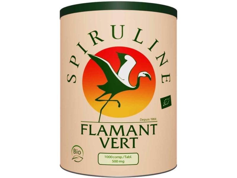 FLAMANT VERT Spiruline Bio comprimés 500mg 1000 pièces