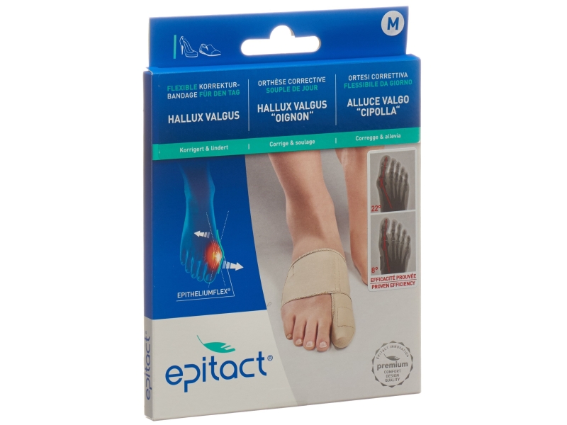 EPITACT Orthèse Corrective Hallux Valgus Jour Taille M 21.5-23cm