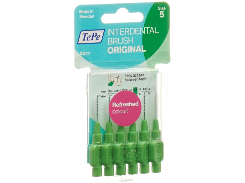 TEPE brosse interdentaire 0.8mm vert blister 6 pièces