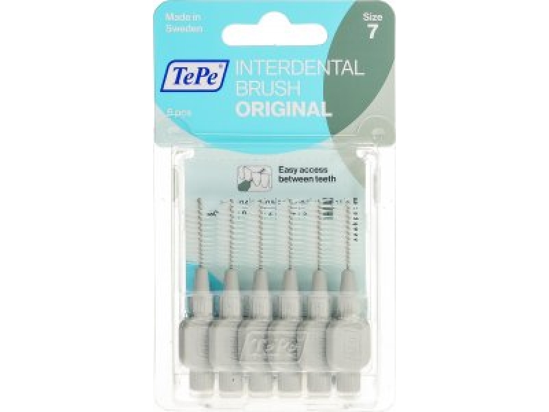 TEPE brossette interdentaire 1.3mm gris 6 pièces