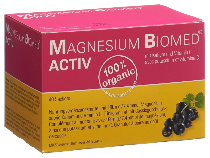 MAGNESIUM BIOMED activ granulés sachet 40 pièces