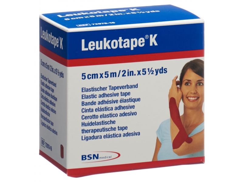 LEUKOTAPE K bande adhésive 5m x 5cm rouge 1 pièce