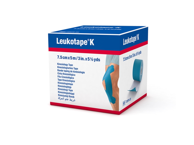 LEUKOTAPE K bande adhésive 5m x 7.5cm bleu 1 pièce