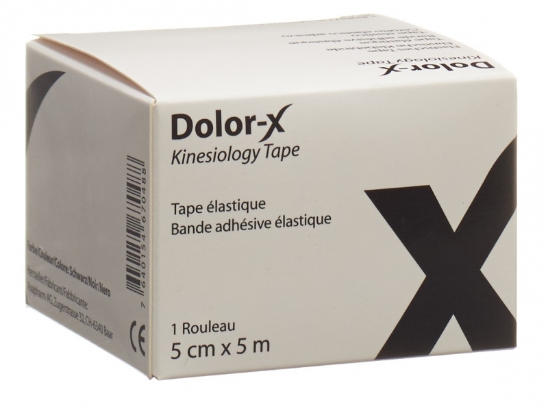 Dolor-X Kinesiology Tape 5cmx5m nero