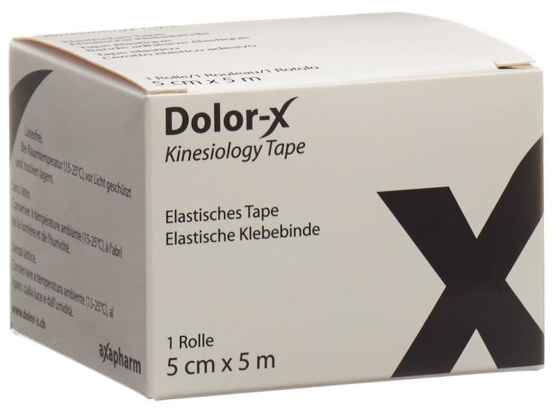 DOLOR-X Kinesiology Tape 5cmx5m schwarz