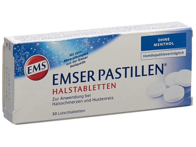 EMSER pastilles sans menthol 30 pièces