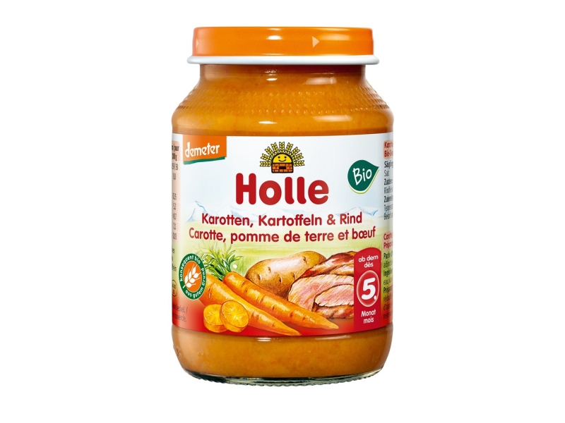 HOLLE carotte pomme de terre boeuf bio 190 g