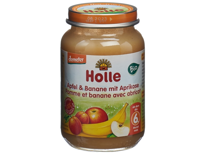 HOLLE pomme banane abricot bio 190 g