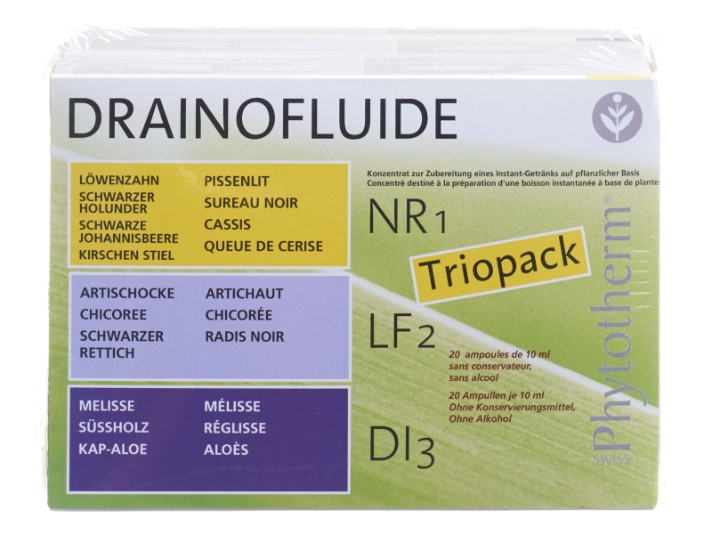 DRAINOFLUIDE TRIO NR 1 + LF 2 + DI 3 3 x 20 pièces