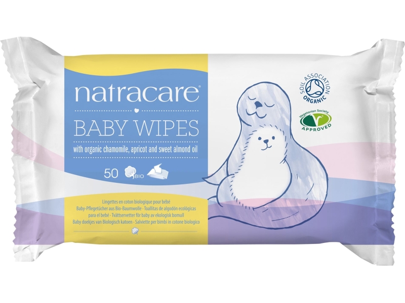 NATRACARE Lingettes bébé bio 50 Pièces