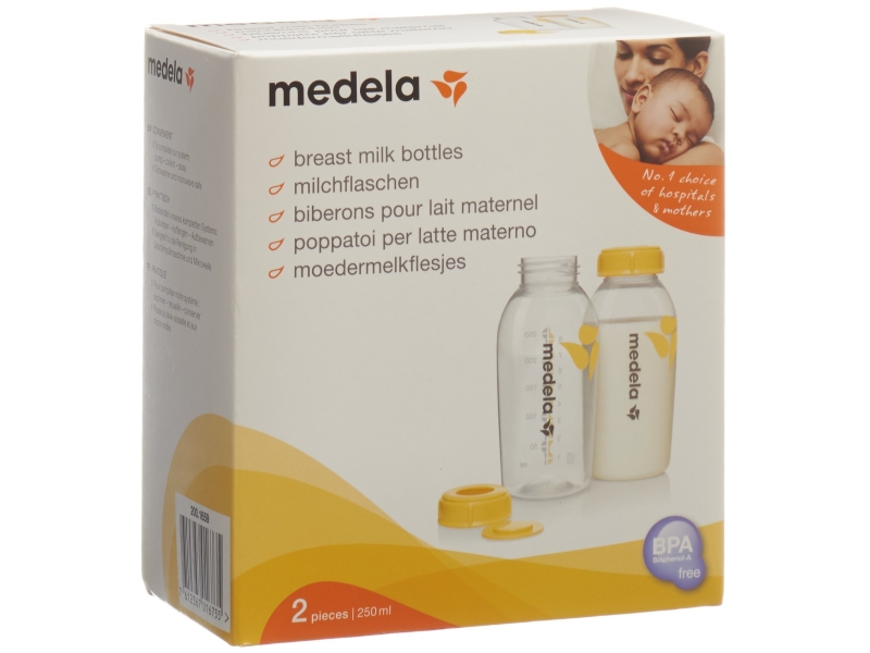 MEDELA Biberon 250ml couvercle et empièce 2 pièces