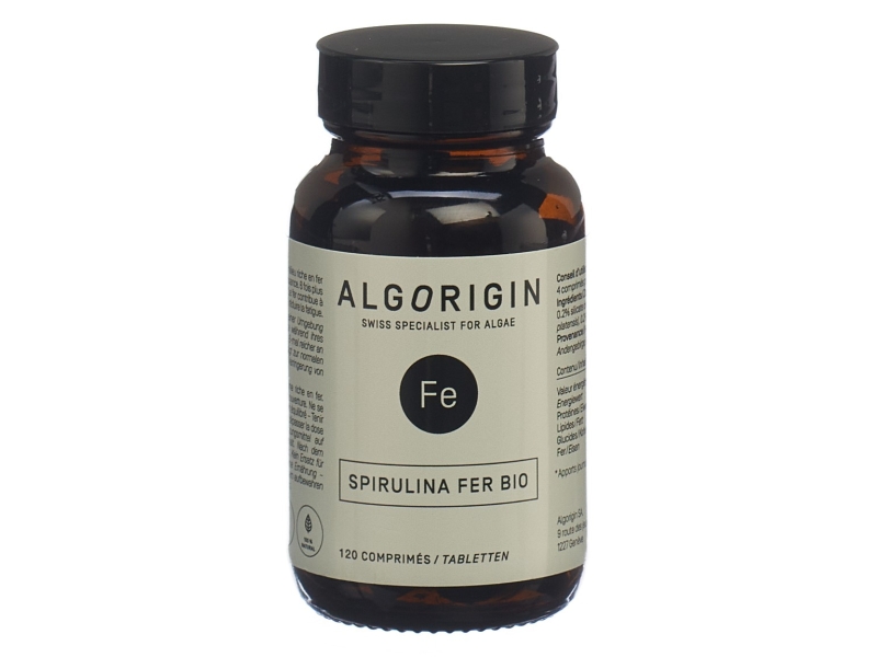 ALGORIGIN Spiruline Fer comprimés flacon 120 pièces