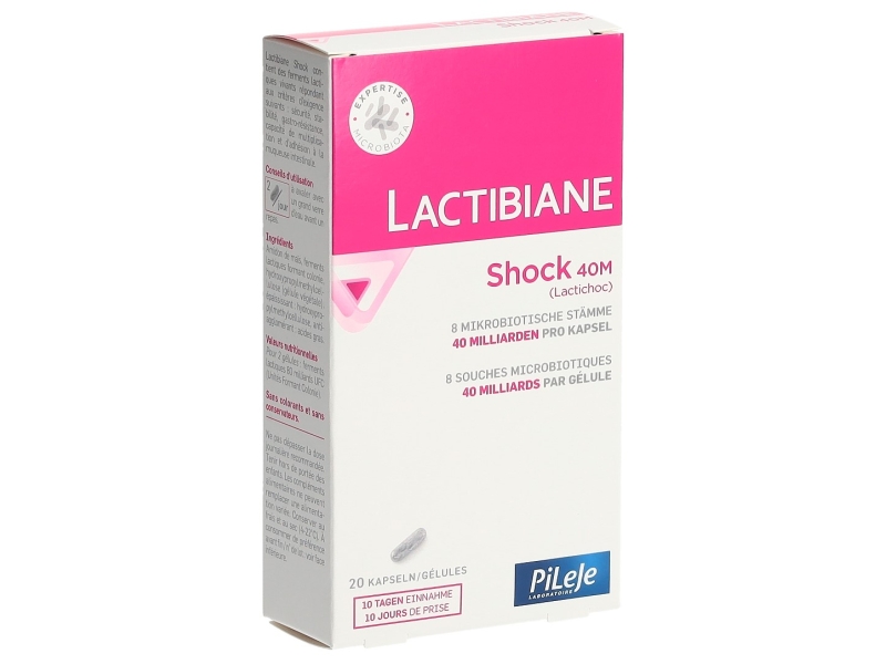 LACTIBIANE Shock 40M gel 20 pièces