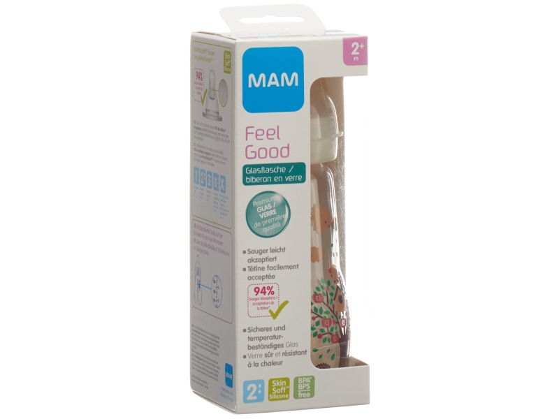 MAM Feel Good Glasflasche 260ml 2+m