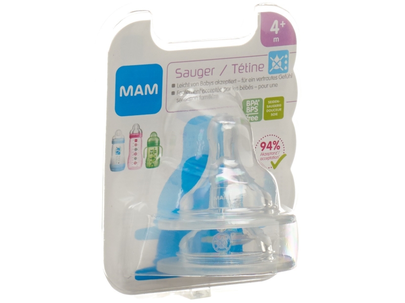 MAM tétines anti-fuite 4+mois 2 pièces