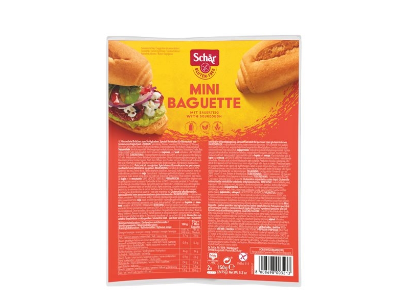 SCHÄR baguette mini sans gluten 2 x 75 g