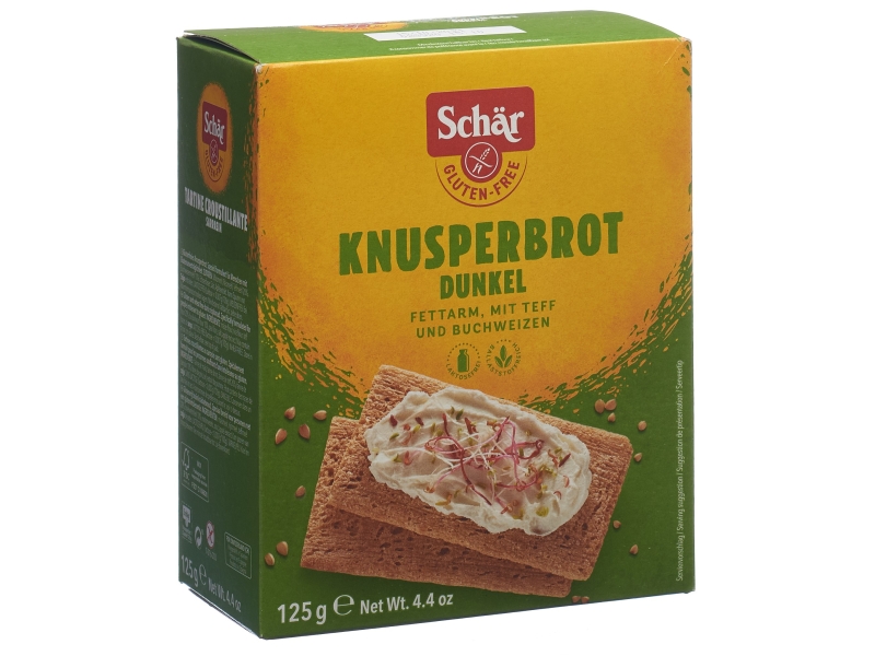 SCHÄR pain croustillant foncé sans gluten 125 g