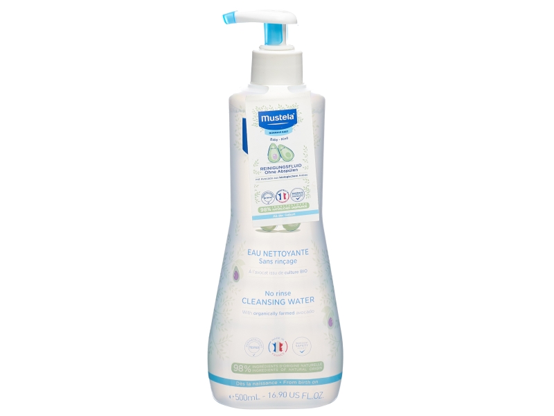 MUSTELA Eau Nettoyant Sans Rinçage, 500 ml