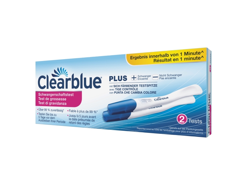 CLEARBLUE test de grossesse Plus 2 pièces