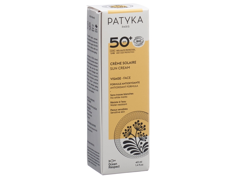 PATYKA Crème Solaire Visage SPF50 40 ml