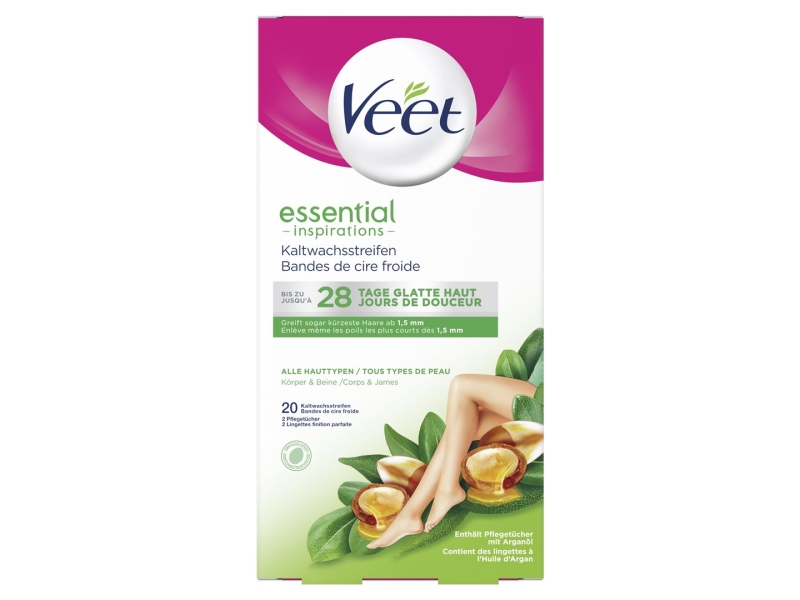 VEET bandes de cire froide jambes & corps essence 10 x 2 pièces