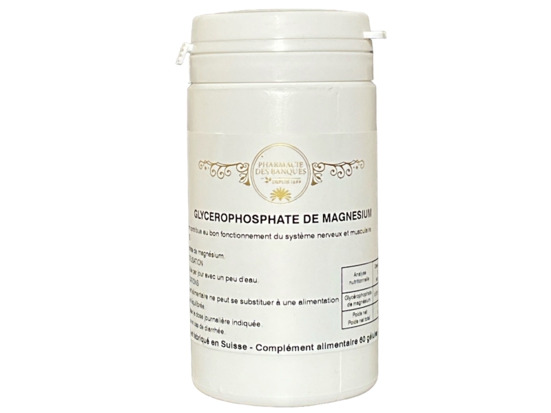 Glycérophosphate de Magnésium (375mg) 60 gélules