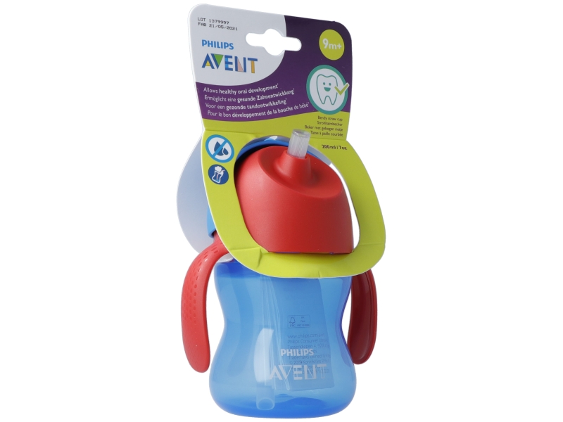 AVENT PHILIPS Strohhalm-Becher 200ml Boy blau