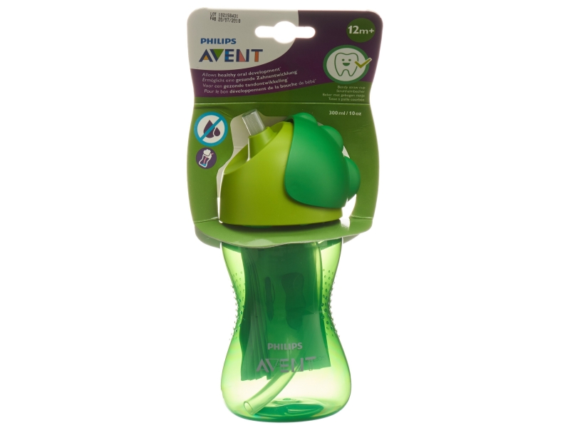 AVENT PHILIPS Strohhalm-Becher 300ml Boy grün