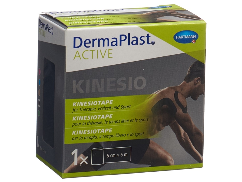 DERMAPLAST Activ Kinesiotape Noir, 5cmx5m