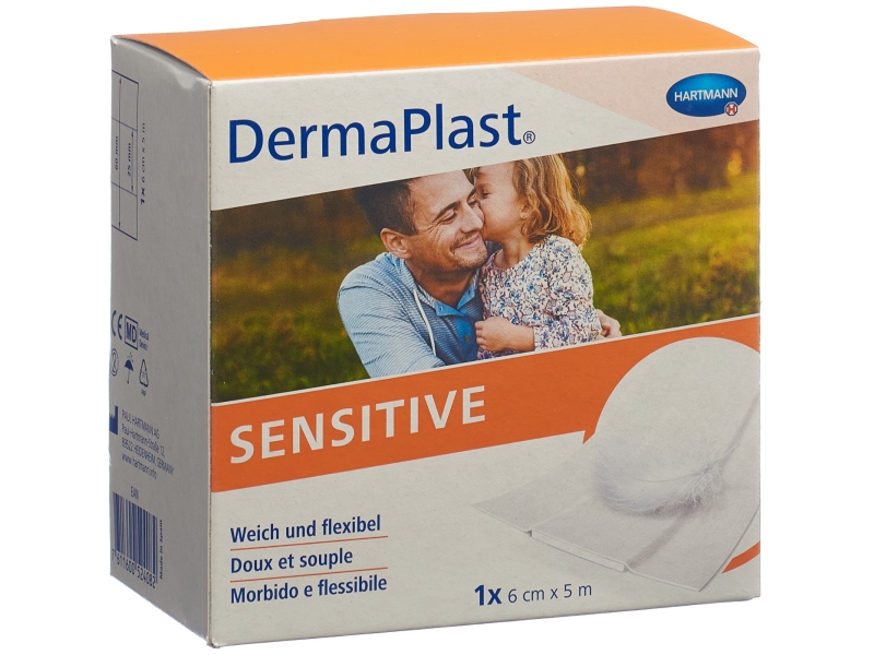 DERMAPLAST Sensitive pansements rapid 6cm x 5m rouleau