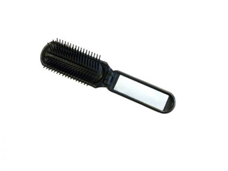 HERBA brosse pliable avec miroir noir