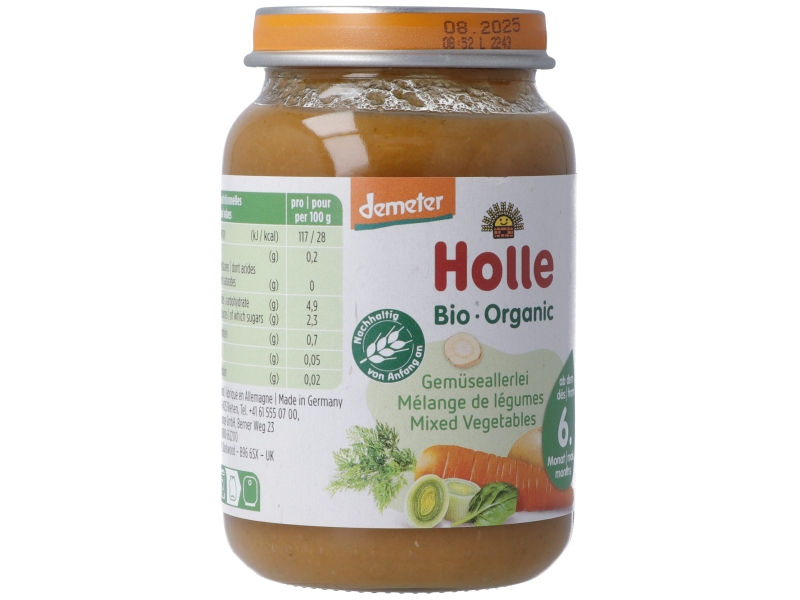 HOLLE mélange de légumes bio verre 190 g