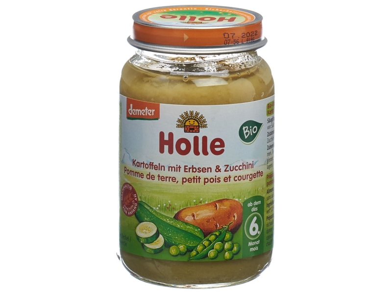 HOLLE pommes de terre, petits pois et courgettes bio 190 g