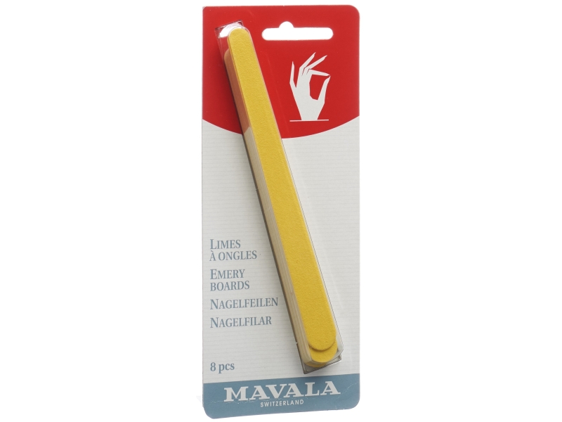 MAVALA limes ongles emery 15cm 8 pièces